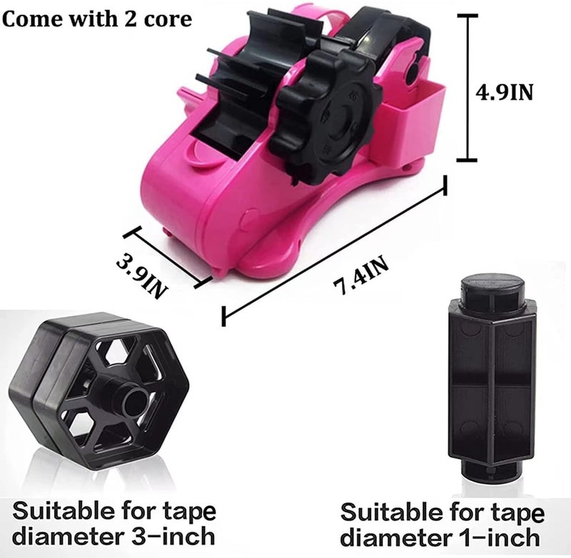 SHDSL Heat Tape Dispenser Sublimation - Multiple Roll Cut Heat Tape Dispenser 1" and 3" Core Double Reel Cores Sublimation for Heat Transfer Tape, Semi-Automatic Tape Dispenser with Compartment Slots - Image 2